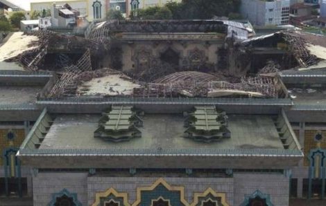 Pemprov DKI Mulai Perbaiki Masjid Raya JIC Pascakebakaran Kubah