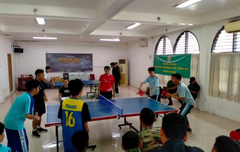 HUT ke-73 Kodam Jaya Koramil 1 Menteng Gelar Lomba Tenis Meja di MCM