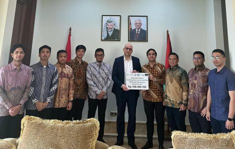 Peduli Gaza, RICMA Serahkan Bantuan ke Kedutaan Palestina